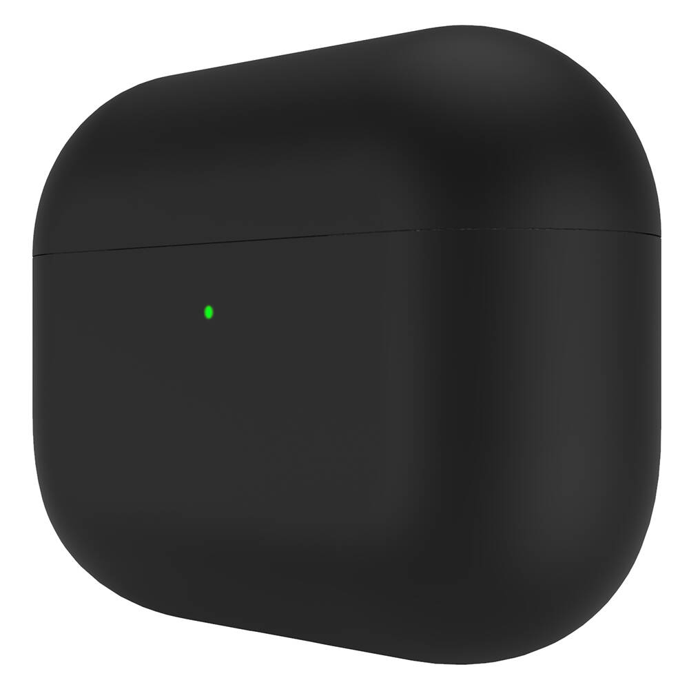 Airpods Uyumlu Pro Kılıf Boyun Askılı Parlayan Düğmeli Lisanslı Switcheasy Colors Silikon Kapak-Siyah