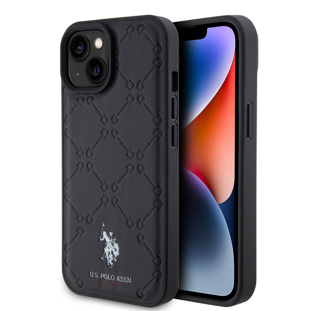 iPhone Uyumlu 15 Plus Kılıf U.S. Polo Assn. Orjinal Lisanslı HS Desenli Baskı Logolu Suni Deri Kapak