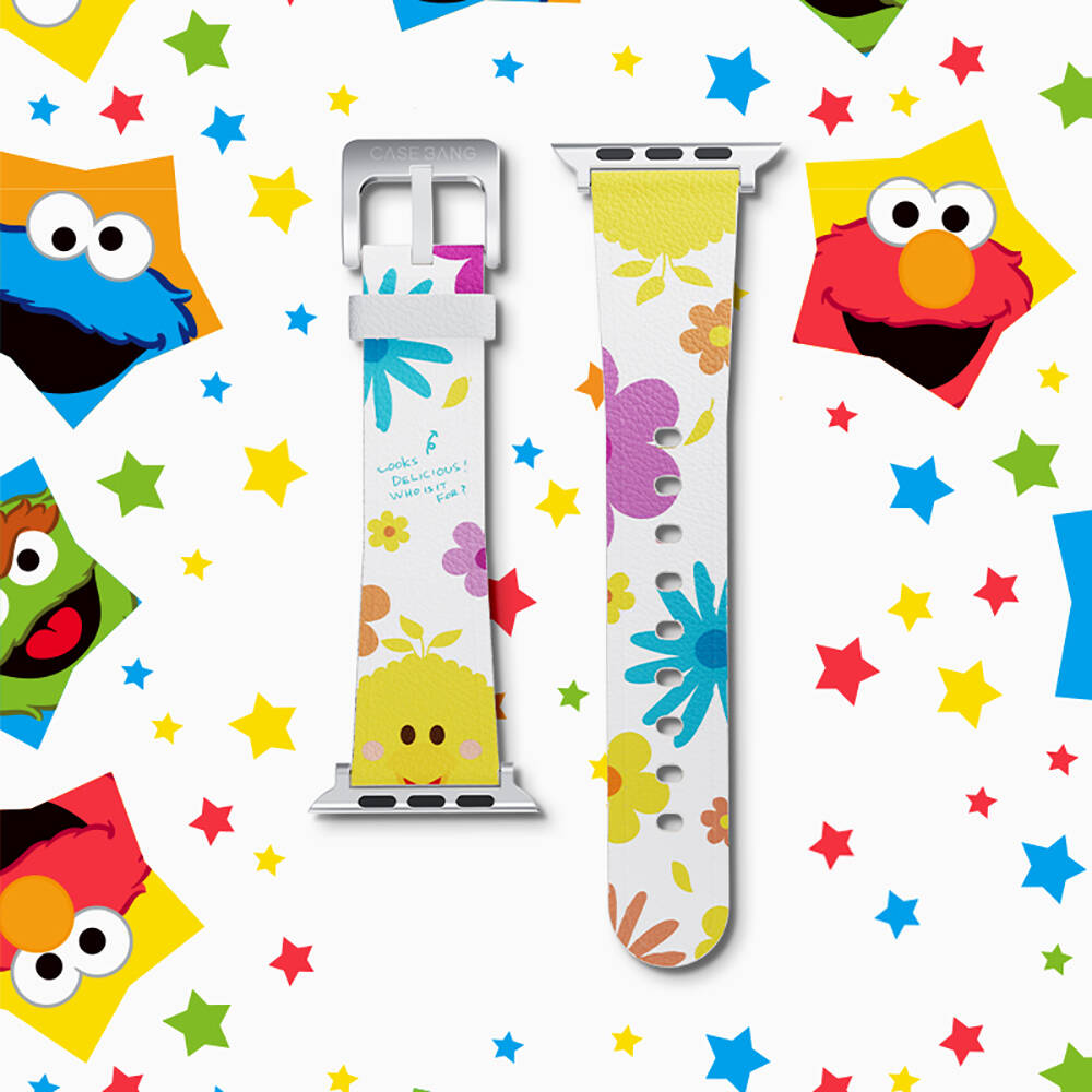 Watch 38mm Casebang Sesame Street Serisi Deri Saat Kordon-Sarı