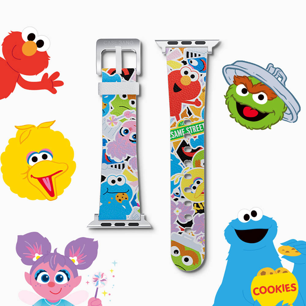 Watch 40mm Casebang Sesame Street Serisi Deri Saat Kordon