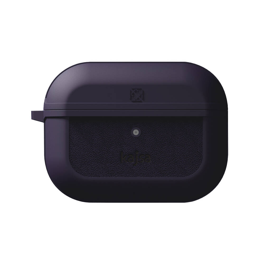 Airpods Uyumlu Pro 2 Kılıf Kajsa Luxe Collection Kablosuz Şarj Uyumlu Kılıf-Violet