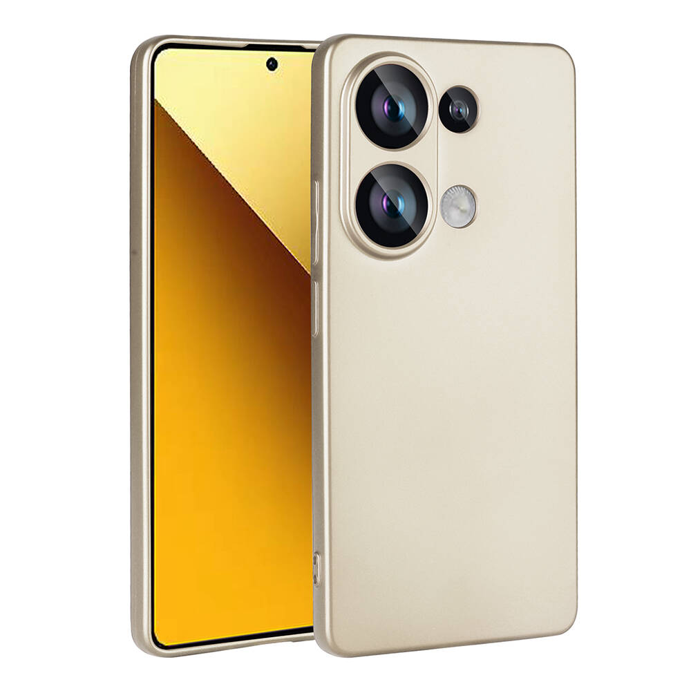 Xiaomi Uyumlu Redmi Note 13 Pro 4G Kılıf Tuhatu Marino Silikon Kapak-Gold