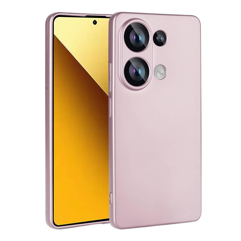 Xiaomi Uyumlu Redmi Note 13 Pro 4G Kılıf Tuhatu Marino Silikon Kapak-Rose gold