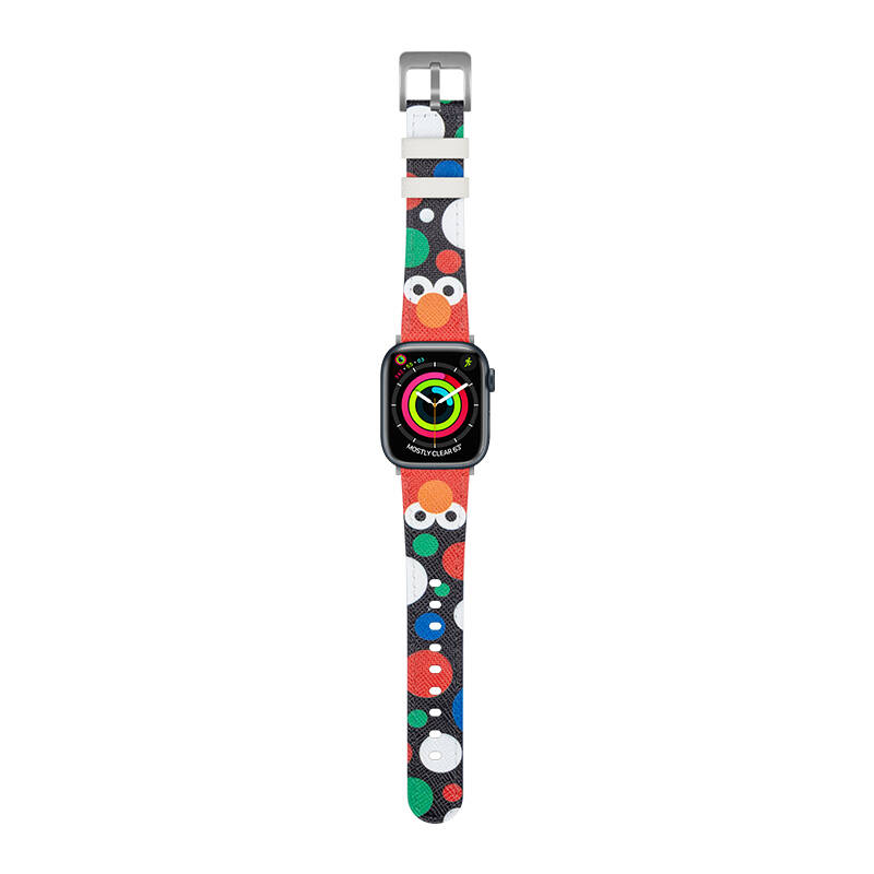 Watch Ultra 49mm Casebang Sesame Street Serisi Deri Saat Kordon-Kırmızı