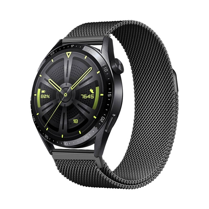 Huawei Uyumlu Watch GT3 46mm Tuhatu Band-12 22mm Metal Hasır Kordon