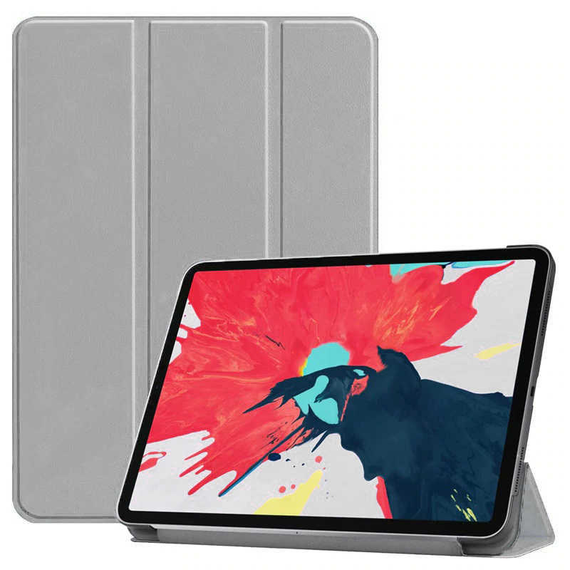 iPad Uyumlu Air 11 2024 Tuhatu Smart Cover Standlı 1-1 Kılıf-Gri