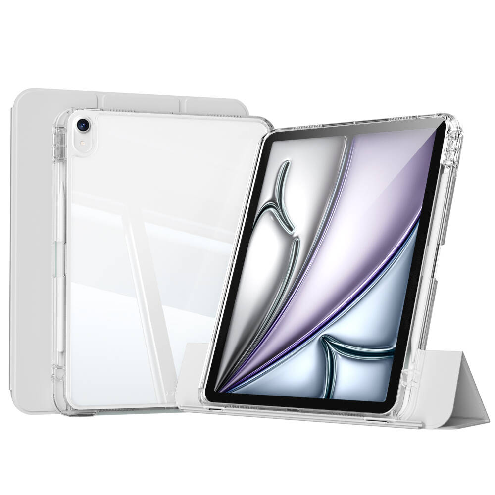 ​  iPad Uyumlu Air 13 2024 Kılıf Magnetik Ayrılabilen Airbagli Tuhatu Sliding Tablet Kılıfı-Gri