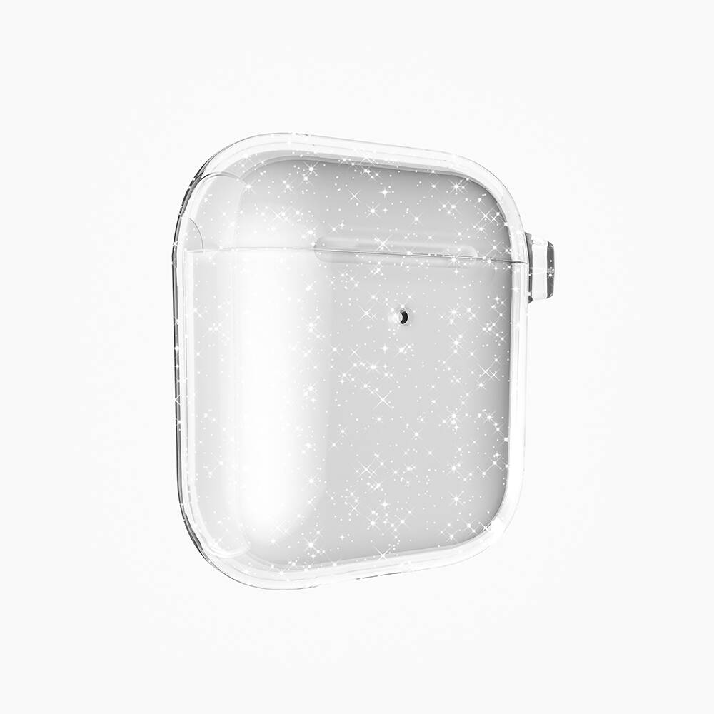 Airpods Uyumlu Tuhatu Allstar Airbag 32 Parlayan Simli Saydam Renkli Kılıf-Şeffaf