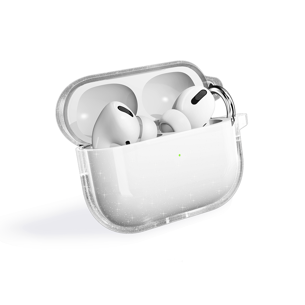 Airpods Uyumlu Pro 2 Tuhatu Allstar Airbag 32 Parlayan Simli Saydam Renkli Kılıf-Şeffaf