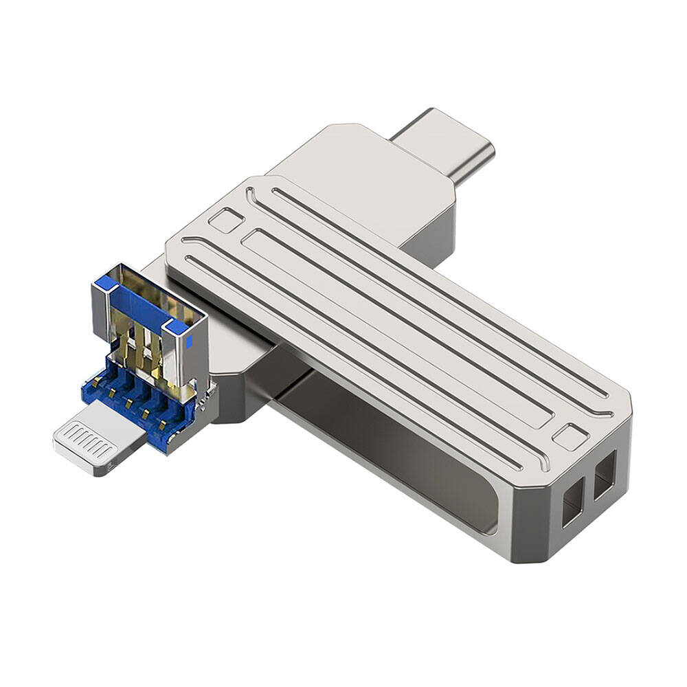 Wiwu Wi-FD001 3in1 USB3.2 Sürücü Disk USB-A + Lightning + Type-C OTG 64 GB