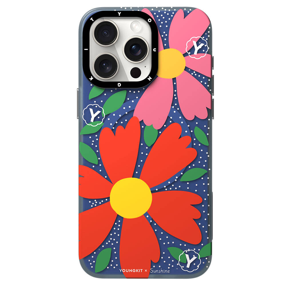 iPhone Uyumlu 14 Pro Kılıf Magsafe Şarj Özellikli Sunshine Tasarımlı Youngkit Colorful Serisi Kapak