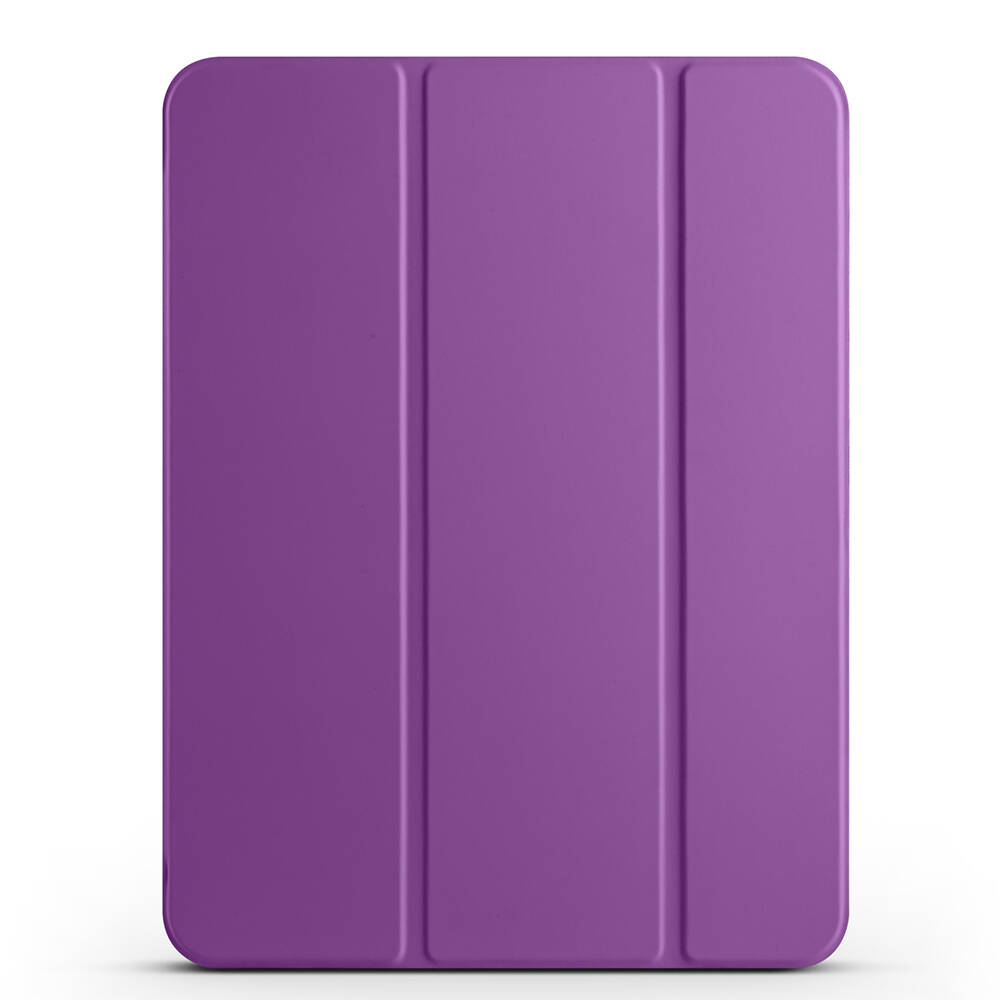 iPad Uyumlu Pro 11 2024 Tuhatu Smart Cover Kalem Bölmeli Standlı 1-1 Kılıf-Mor