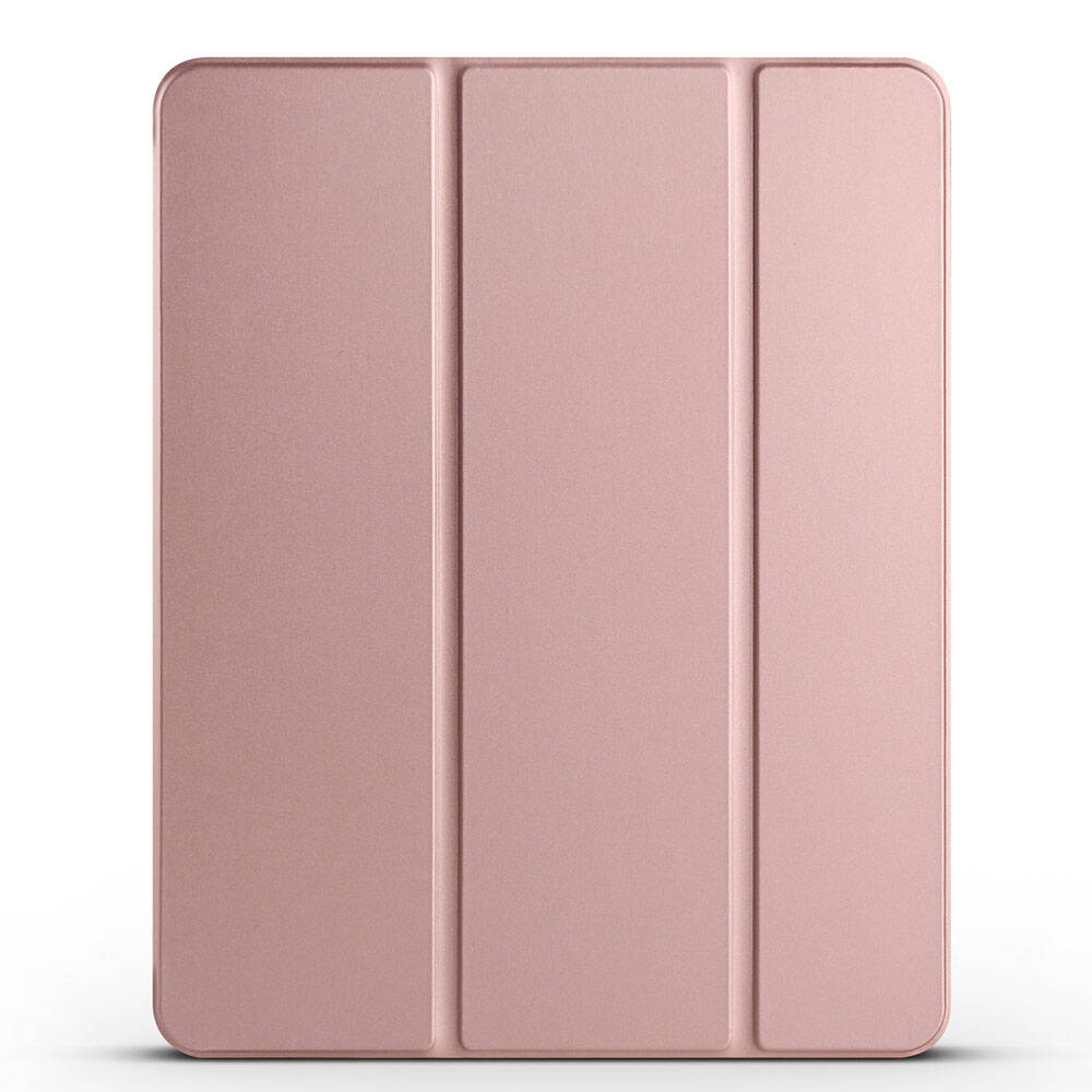 iPad Uyumlu Air 11 2024 Tuhatu Smart Cover Kalem Bölmeli Standlı 1-1 Kılıf-Rose gold