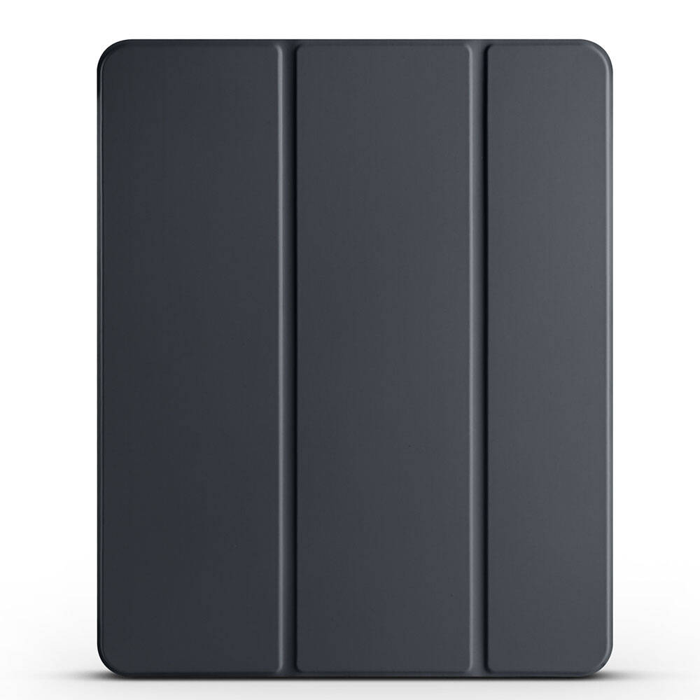 iPad Uyumlu Air 11 2024 Tuhatu Smart Cover Kalem Bölmeli Standlı 1-1 Kılıf-Siyah