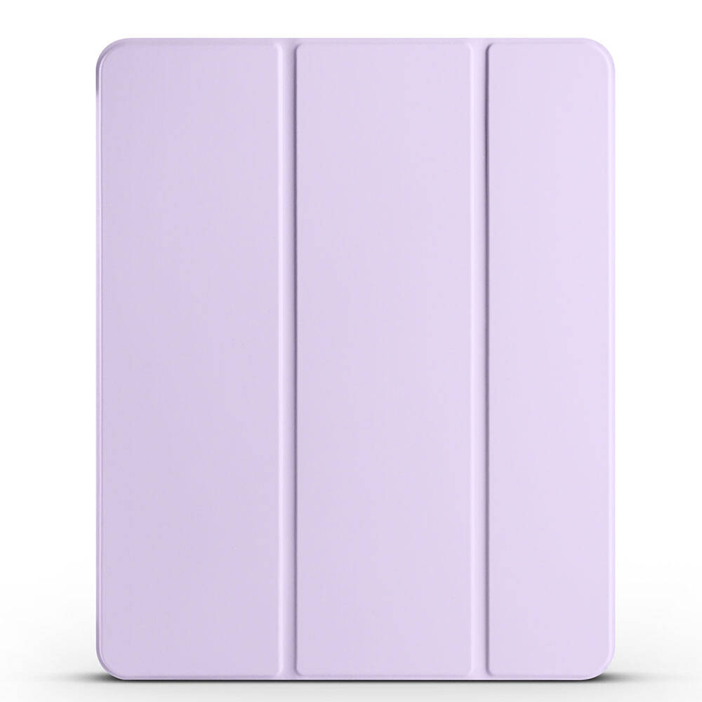 iPad Uyumlu Air 10.9 2020 (4.Nesil) Tuhatu Smart Cover Kalem Bölmeli Standlı 1-1 Kılıf-Lila