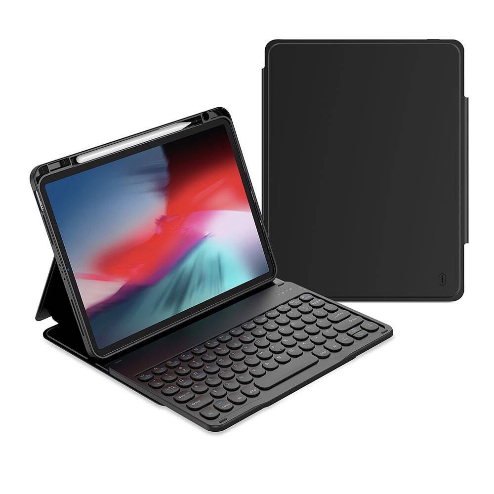 iPad Uyumlu Air 10.9 2022 (5.Nesil) Wiwu Protective Gizli Kalem Bölmeli Klavyeli Kılıf