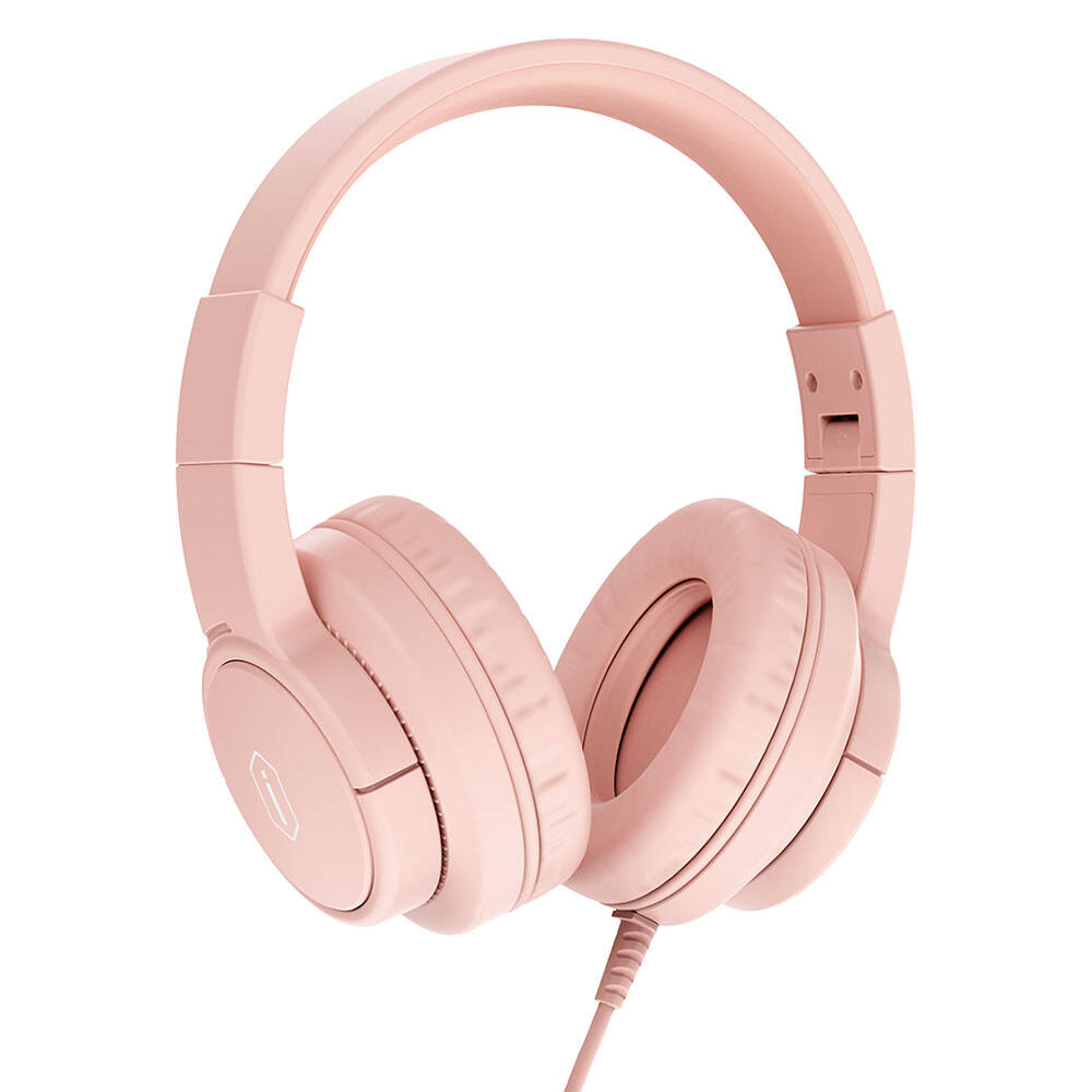 Wiwu KTD-01 Hi-Fi Ses Kaliteli Kablolu Katlanabilir 3.5mm Kulak Üstü Kulaklık-Pembe