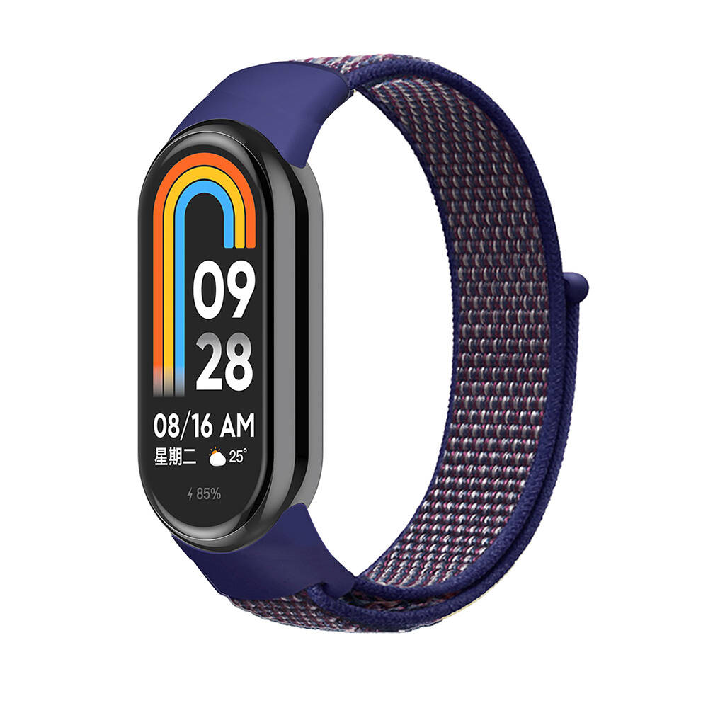 Xiaomi Uyumlu Mi Band 8 Tuhatu KRD-03 Hasır Kordon-Midnight blue