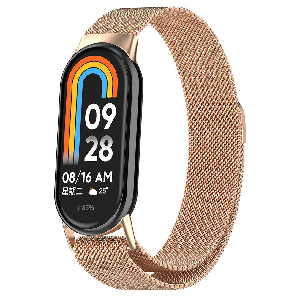 Xiaomi Uyumlu Smart Band 8 Tuhatu Fire Metal Kordon