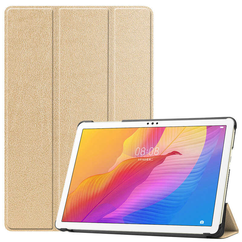 Honor Pad X8 Tuhatu Smart Cover Standlı 1-1 Kılıf-Gold