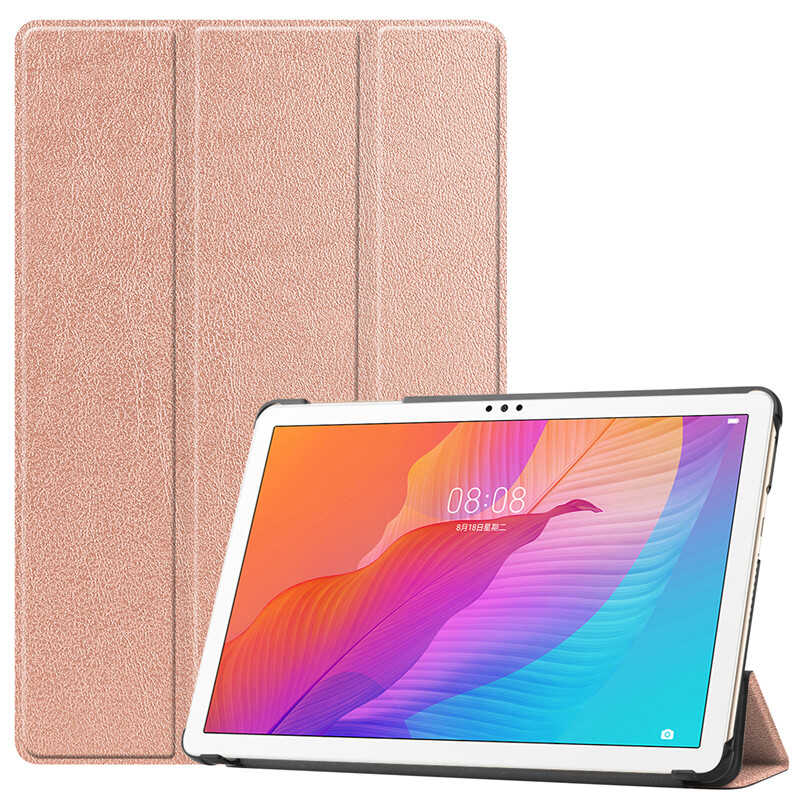 Honor Pad X8 Tuhatu Smart Cover Standlı 1-1 Kılıf-Rose gold