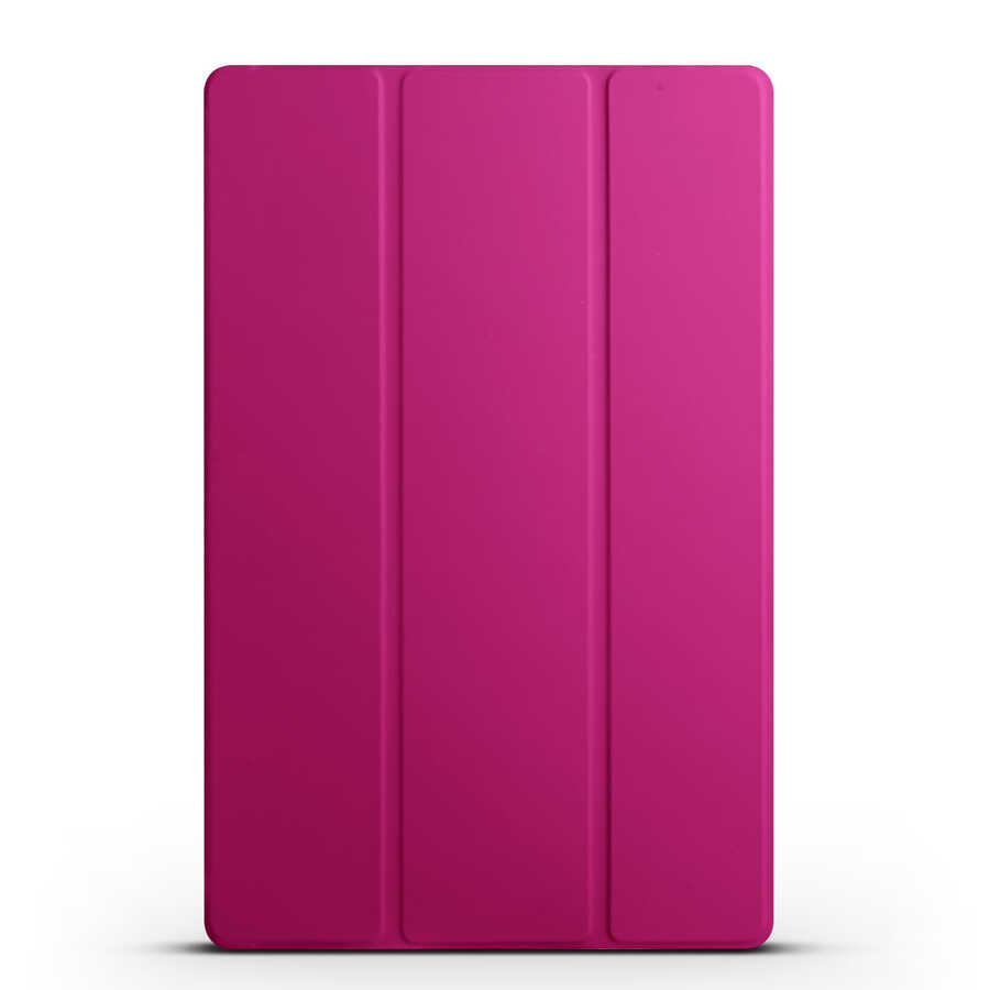 Galaxy Uyumlu Tab S10 Plus Tuhatu Smart Cover Standlı 1-1 Kılıf-Pembe