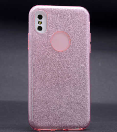 iPhone Uyumlu X Kılıf Tuhatu Shining Silikon-Rose gold