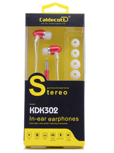 Caldecott KDK-302 Mp3 Stereo Kulaklık-Kırmızı