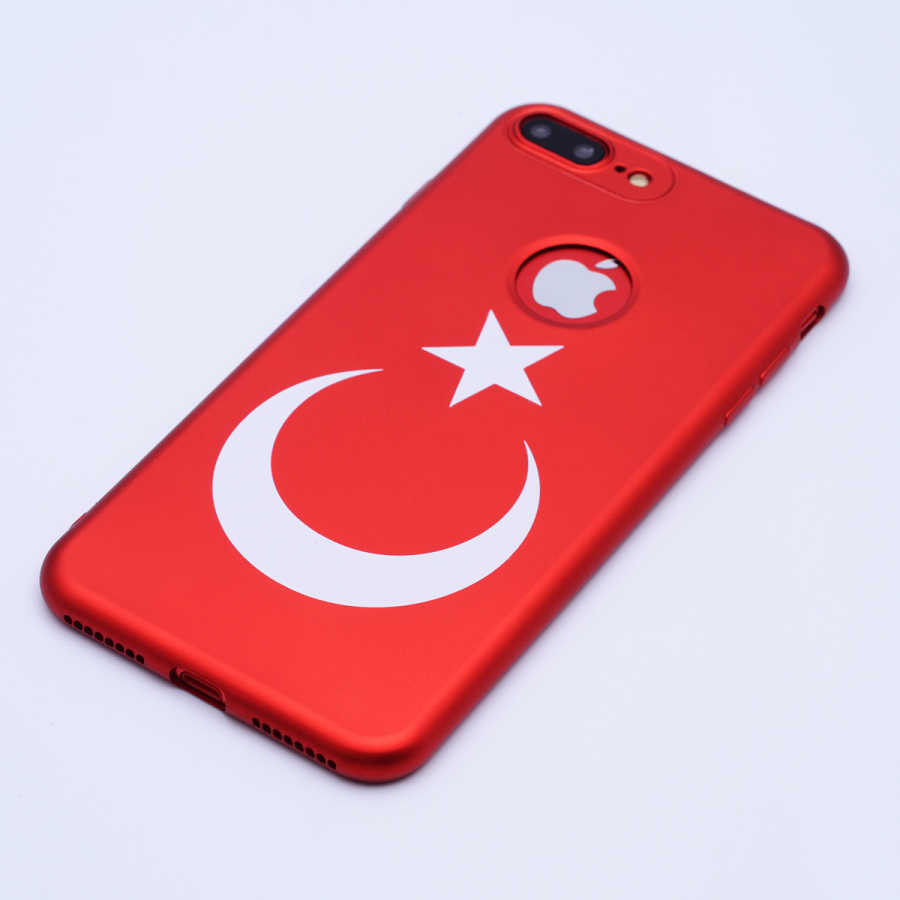 iPhone Uyumlu 7 Plus Kılıf Tuhatu Bayrak Silikon