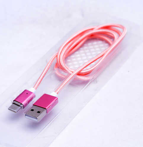 Tuhatu Metal Manyetic Uçlu Lightning Usb Kablo-Rose gold