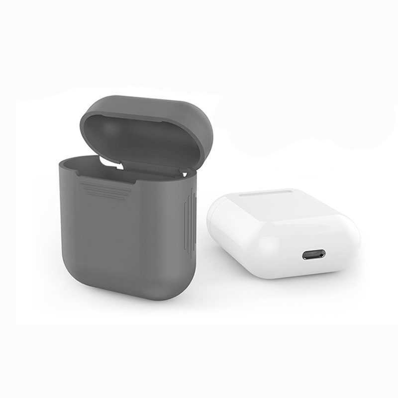 Airpods Uyumlu Tuhatu Standart Silikon Kılıf-Gri