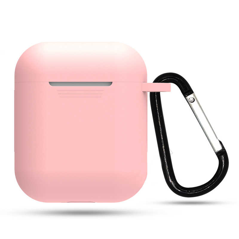 Airpods Uyumlu Tuhatu Standart Silikon Kılıf-Pembe açık