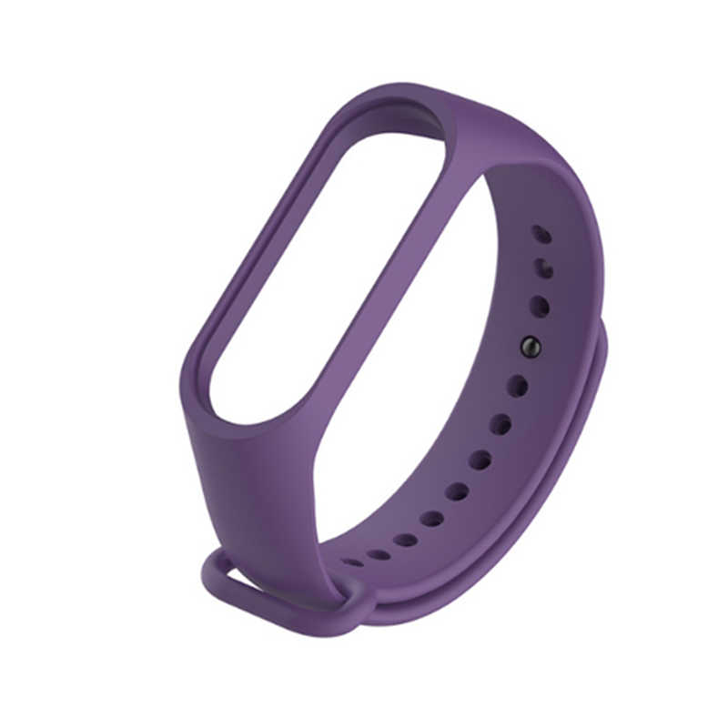 Xiaomi Uyumlu Mi Band 3 Silikon Kordon-Mor