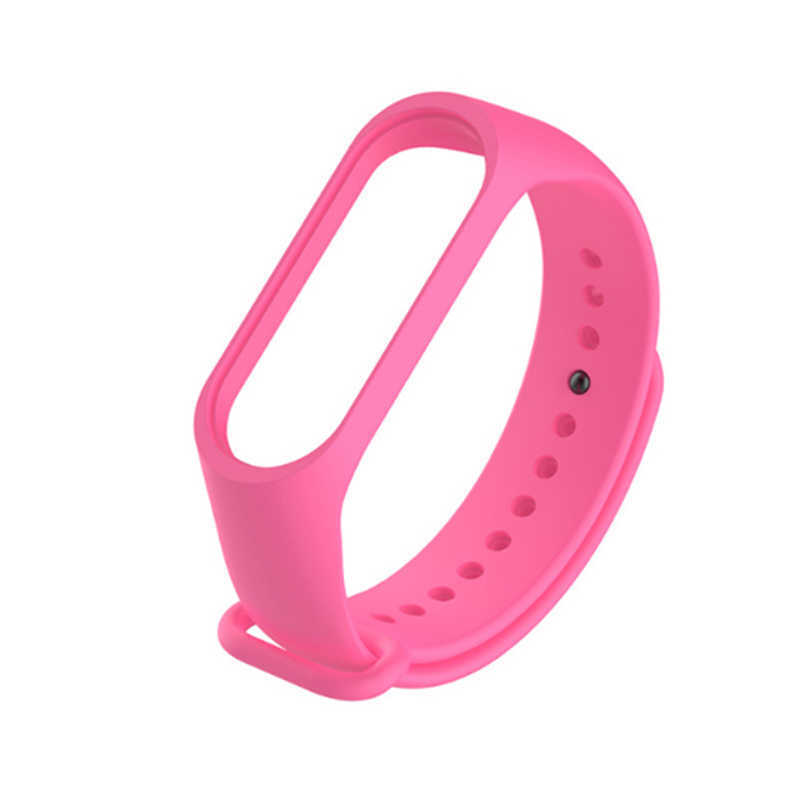 Xiaomi Uyumlu Mi Band 3 Silikon Kordon-Pembe koyu