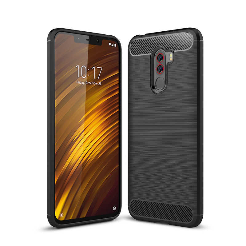 Xiaomi Uyumlu Pocophone F1 Kılıf Tuhatu Room Silikon Kapak-Siyah