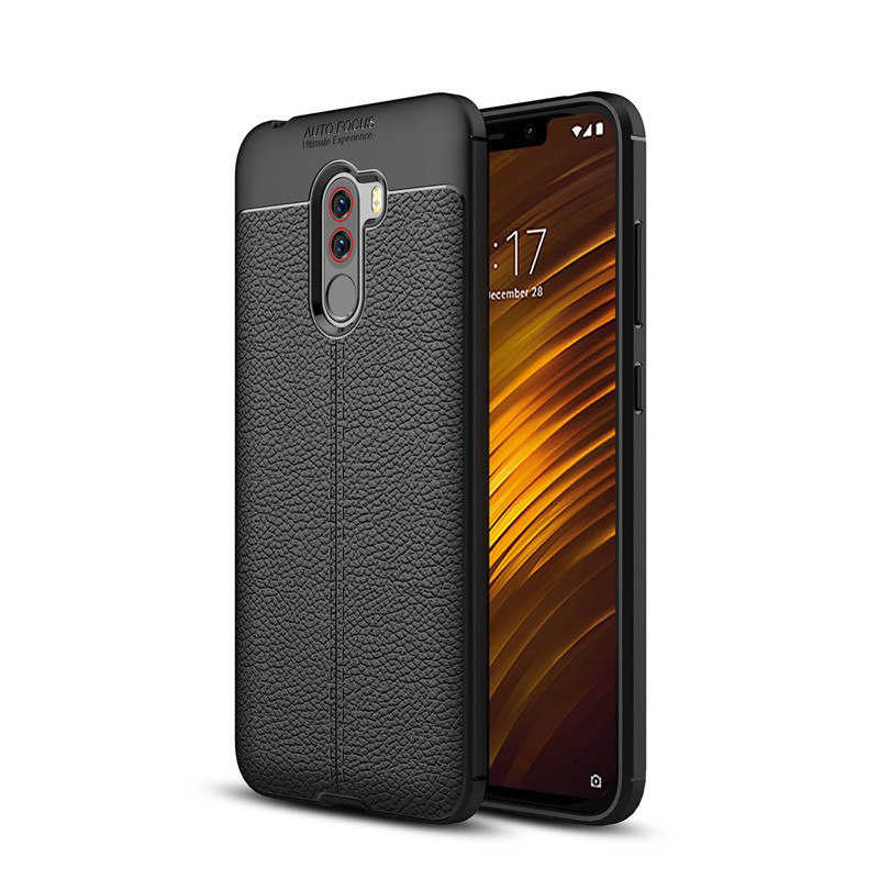 Xiaomi Uyumlu Pocophone F1 Kılıf Tuhatu Ceku Silikon Kapak-Siyah