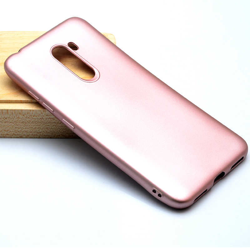 Xiaomi Uyumlu Pocophone F1 Kılıf Tuhatu Marino Silikon Kapak-Rose gold