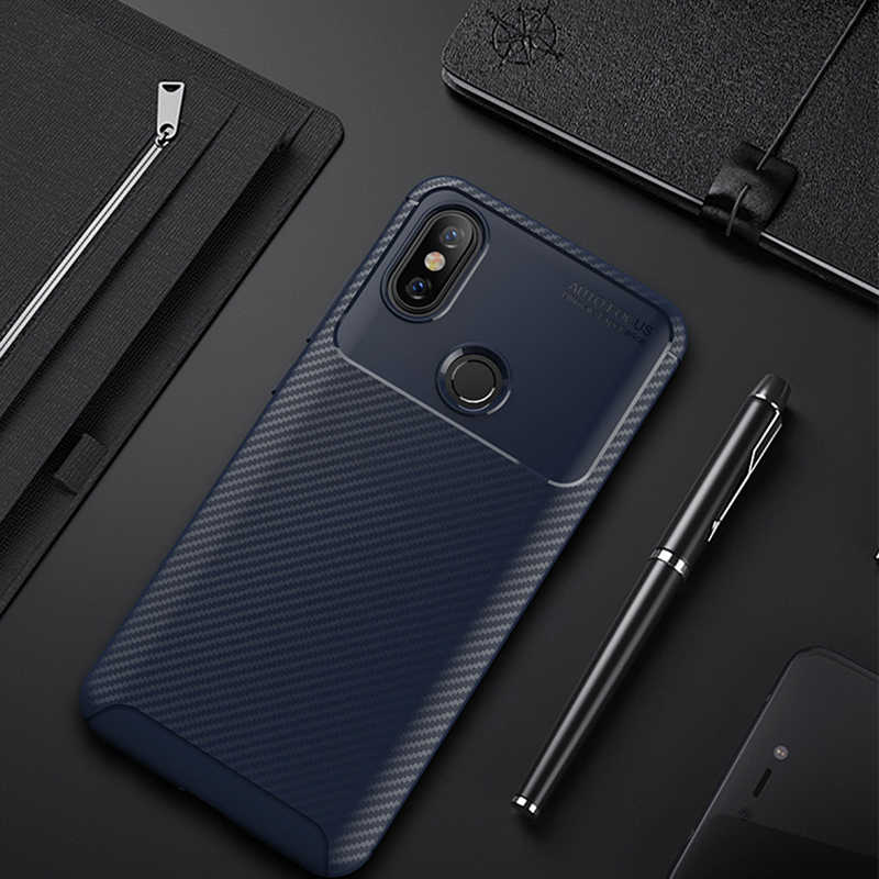 Xiaomi Uyumlu Mi 8 Kılıf Tuhatu Garavel Silikon Kapak-Lacivert