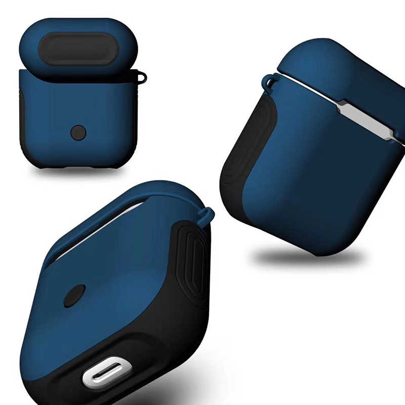 Airpods Uyumlu Kılıf Tuhatu Shockproof Silikon-Mavi