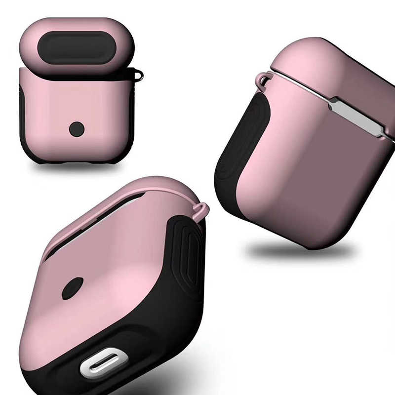 Airpods Uyumlu Kılıf Tuhatu Shockproof Silikon-Pembe