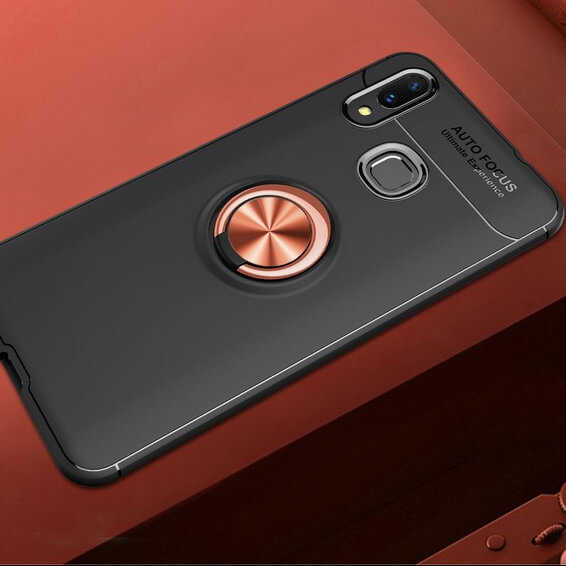 Huawei Uyumlu P Smart 2019 Kılıf Tuhatu Ravel Silikon Kapak-Siyah-rose gold