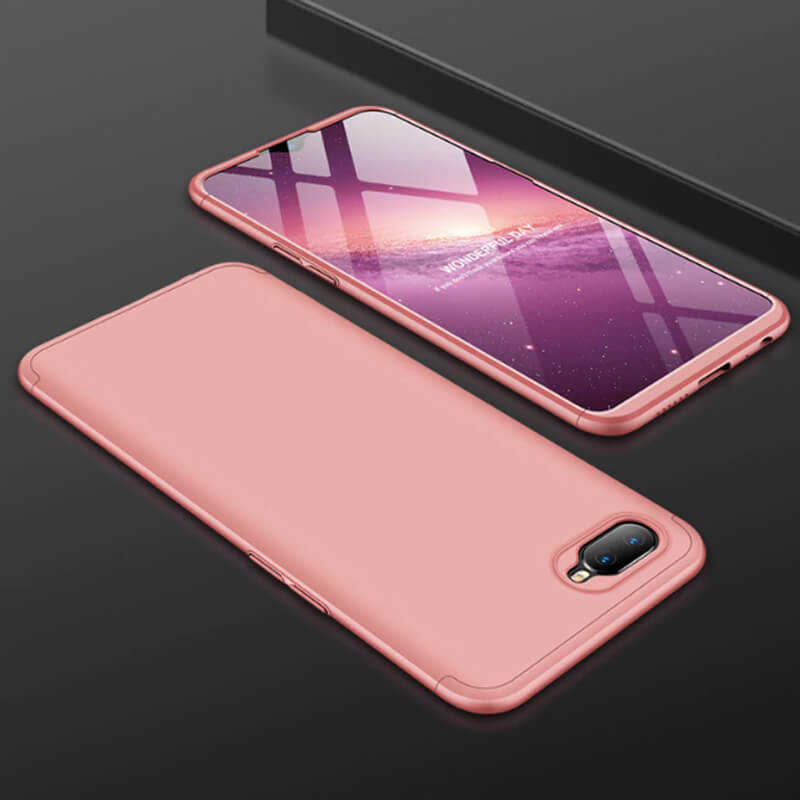 Oppo AX7 Kılıf Tuhatu Ays Kapak-Rose gold