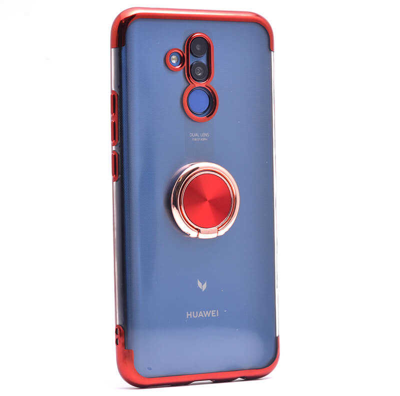 Huawei Uyumlu Mate 20 Lite Kılıf Tuhatu Gess Silikon-Kırmızı-rose gold