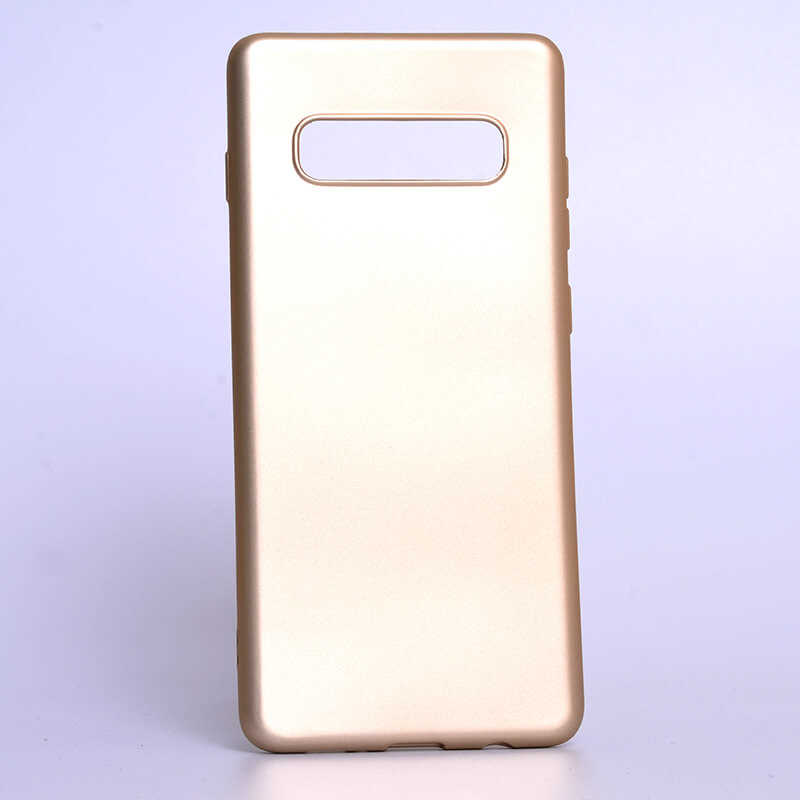 Galaxy Uyumlu S10 Plus Kılıf Tuhatu Marino Silikon Kapak-Gold