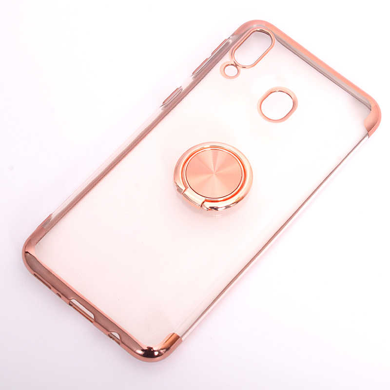 Galaxy Uyumlu M20 Kılıf Tuhatu Gess Silikon-Rose gold