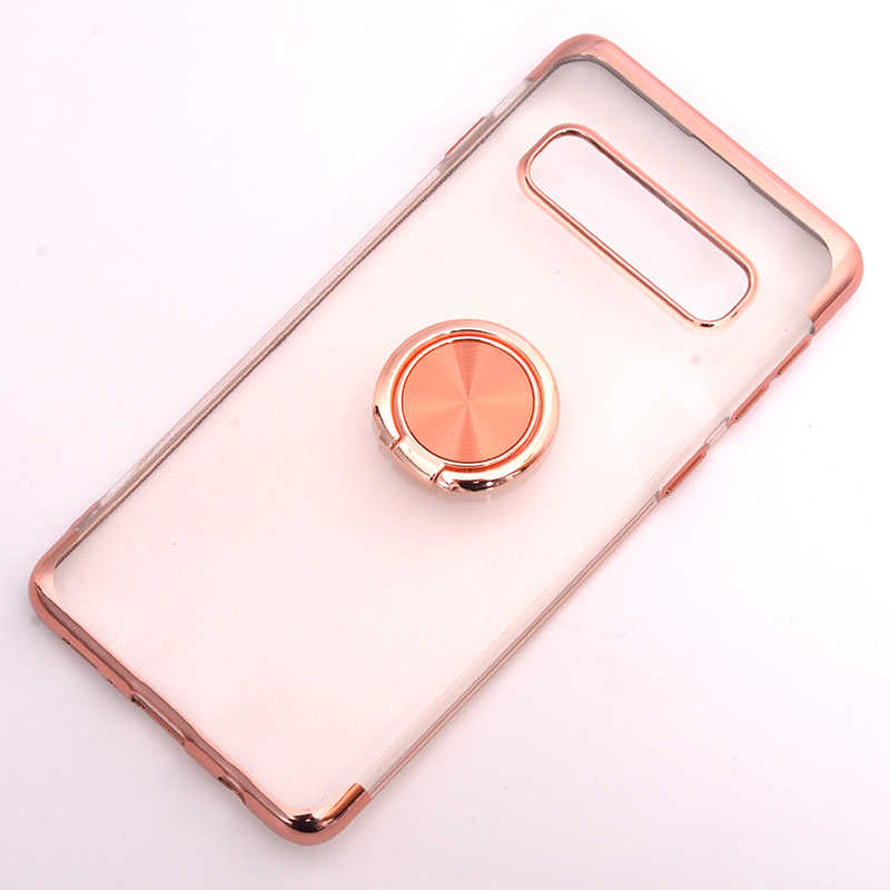 Galaxy Uyumlu S10 Kılıf Tuhatu Gess Silikon-Rose gold