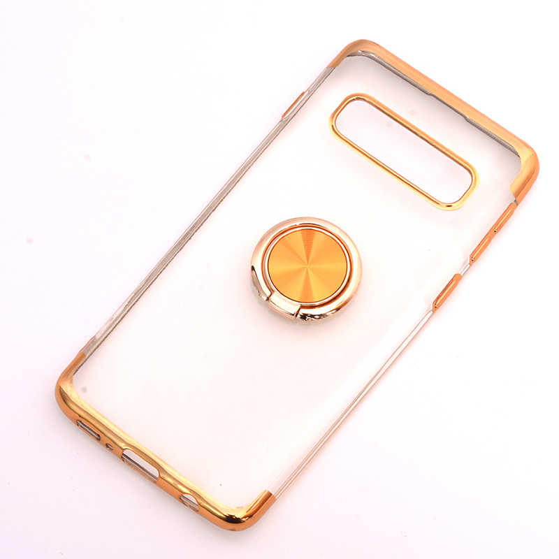 Galaxy Uyumlu S10 Plus Kılıf Tuhatu Gess Silikon-Gold