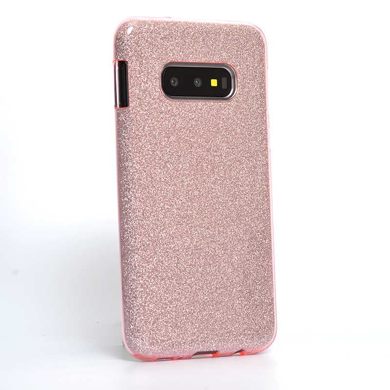 Galaxy Uyumlu S10E Kılıf Tuhatu Shining Silikon-Rose gold