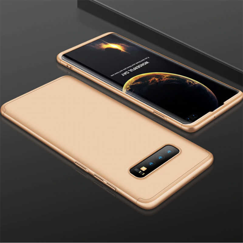 Galaxy Uyumlu S10 Kılıf Tuhatu Ays Kapak-Gold