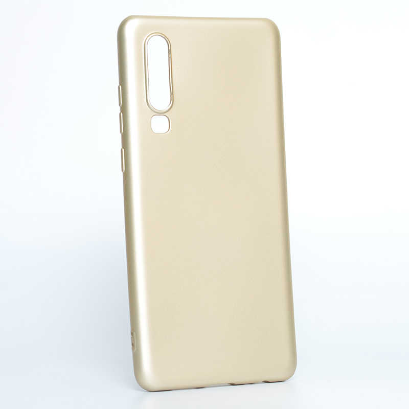 Huawei Uyumlu P30 Kılıf Tuhatu Marino Silikon Kapak-Gold